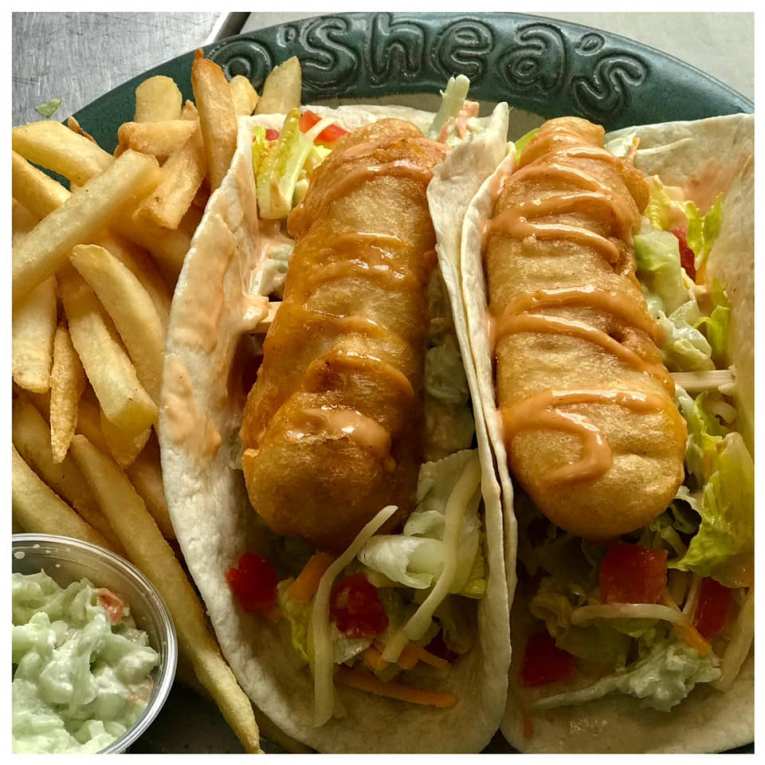 Fish tacos at O'Sheas Pub and Eatery