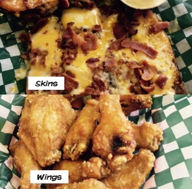 Potato Skins and Wings at O'Sheas Pub and Eatery